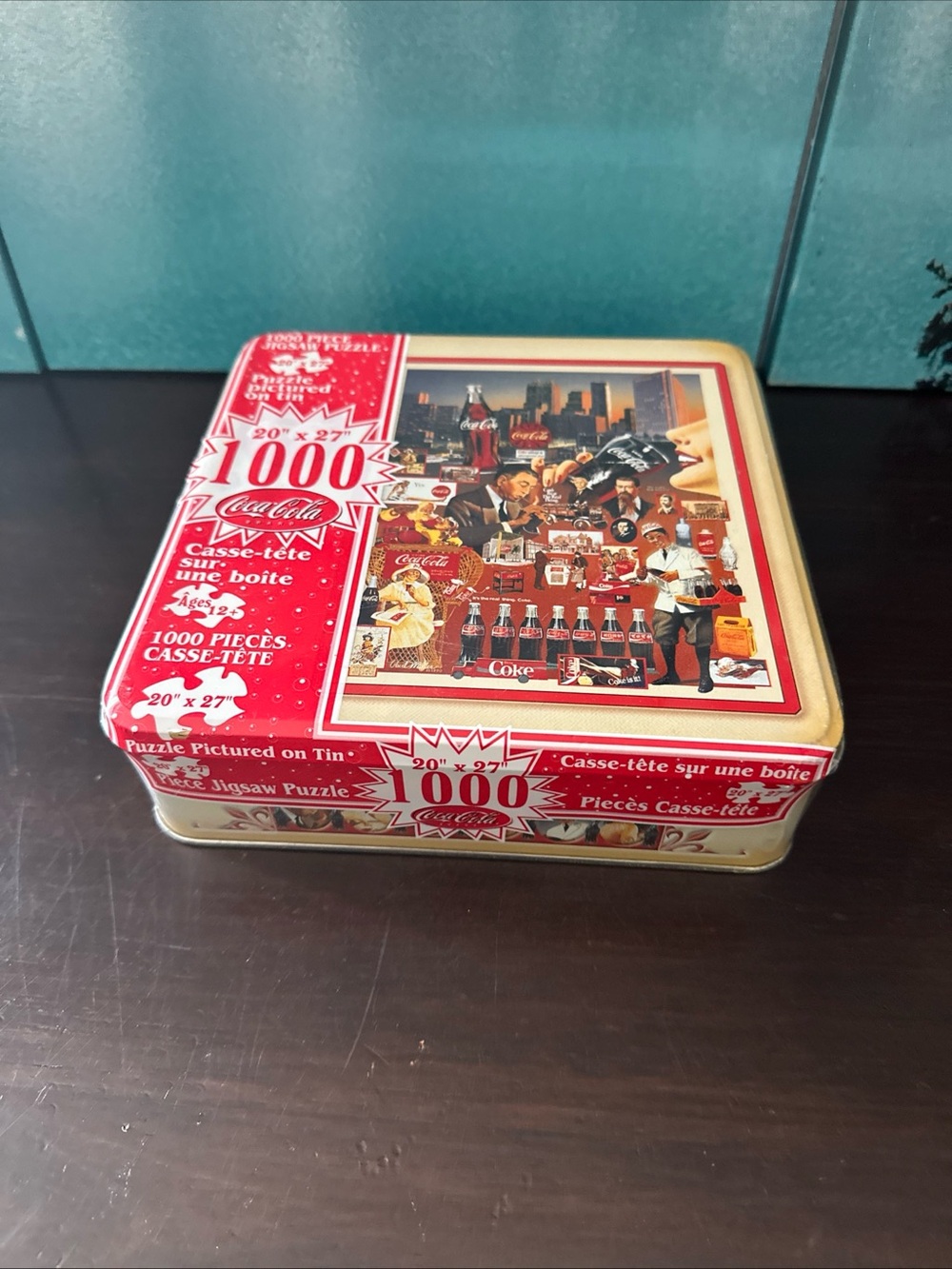 Coca Cola Red and Cream Retro Collectible Puzzle Tin